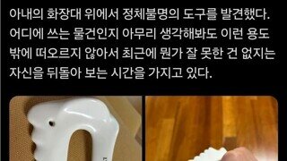 아내의 화장대에서 발견한 정체불명의 도구