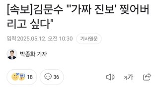 [속보]김문수 