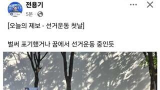 선거운동 근황