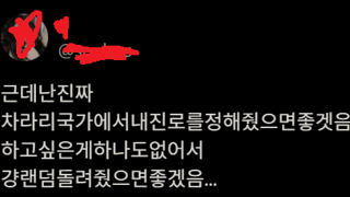 나라가 내 진로를 정해줬으면 좋겠다고?