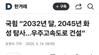 국힘 “2032년 달, 2045년 화성 탐사…우주고속도로 건설”