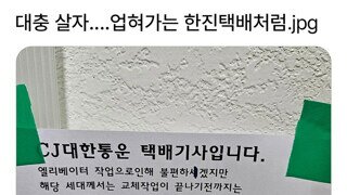 대한통운에 업혀가는 한진택배