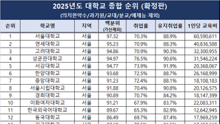 2025 대학교 종합순위