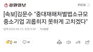 [속보]김문수 