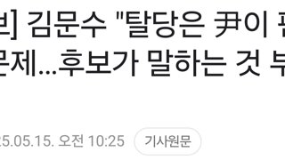 [속보] 김문수 