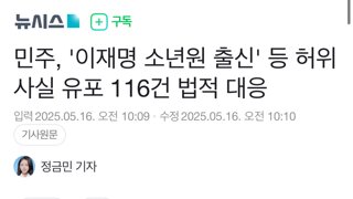 민주당 허위사실 116건 대응