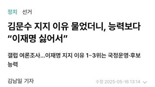 2찍들의 정치적 신념