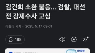 검찰 김건희 강제수사 할까 말까 고심