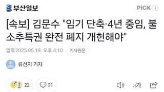 [속보] 김문수 