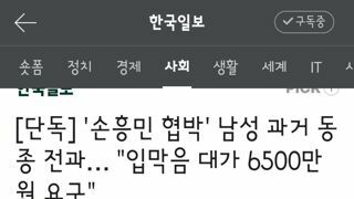 손흥민 협박' 남성 과거 동종 전과… 