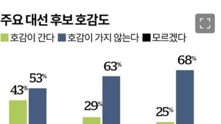 팬은 적고, 안티팬은 두터운 이준석·김문수… 비호감도 60% 넘어[한국일보 여론조사]