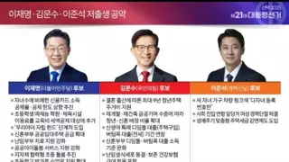 이재명,김문수,이준석 공약비교 ㄷㄷㄷ