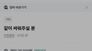 같이 싸워주실분 (당근알바)