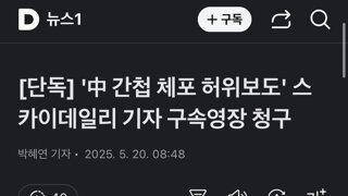 스카이데일리 기자 구속영장 청구