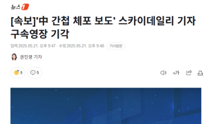 [속보]'中 간첩 체포 보도 스카이데일리 기자 구속영장 기각