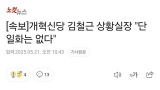 [속보]개혁신당 김철근 상황실장 