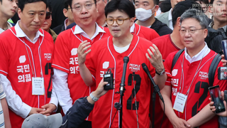 한동훈 김문수 이름 때고 유세