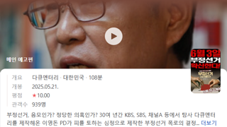 부정 선거 영화 근황