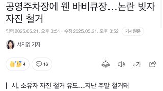 공영주차장에 바비큐장은 처음봤네 ㅋㅋㅋ