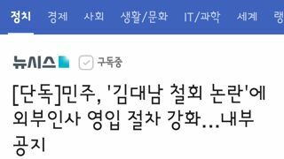 민주, '김대남 철회 논란'에 외부인사 영입 절차 강화…내부 공지