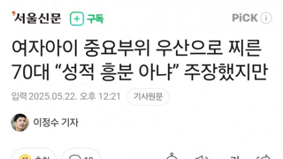 여자아이 중요부위 우산으로 찌른 70대 “성적 흥분 아냐” 주장했지만
