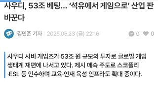 이재명과 게임특위가 꼭 봐야할 기사