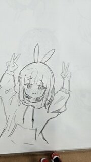 렌 손그림