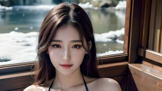비키니 온천녀