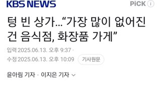 텅 빈 상가…“가장 많이 없어진 건 음식점, 화장품 가게”