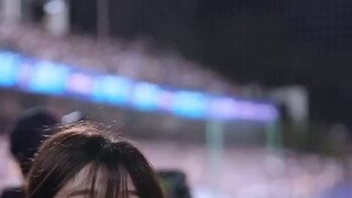 이주은 치어리더 출근길 검정 원피스