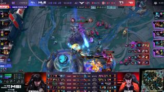 한화 vs T1 로드 투 MSI 1세트 결과