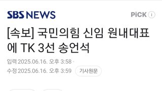 [속보] 국민의힘 신임 원내대표에 TK 3선 송언석