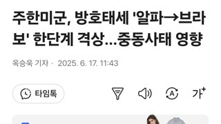 주한미군, 방호태세 '알파→브라보' 한단계 격상…중동사태 영향