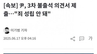 [속보]윤석열 3차소환 불응.., 죄 성립 안돼