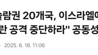 이슬람권 20개국, 이스라엘에 