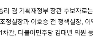 기재부 장관 후보군