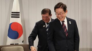 한일 정상회담 모습