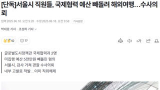 서울시 직원들, 국제협력 예산 빼돌려 해외여행…수사의뢰