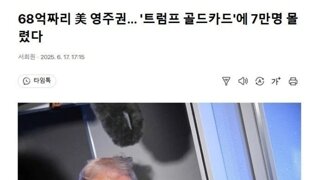 인기 쩐다는 트럼프골드 카드