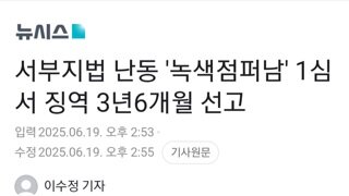 서부지법 난동 녹색점퍼남 1심 징역 3년6개월 선고