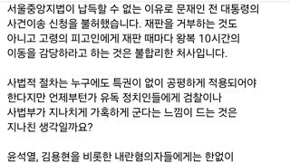 이언주 페북:문재인 전 대통령 사건이송 신청 불허의 건