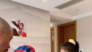 아빠랑 격투기 연습