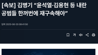 김병기 “윤석열·김용현 등 내란 공범들 한꺼번에 재구속해야”