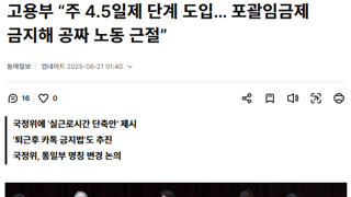 잼통령, 포괄임금제 폐지도 시동