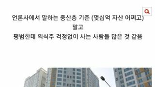 한국의 진짜 중산층