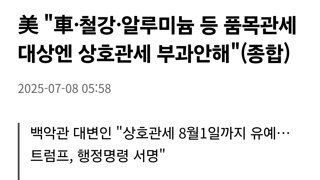 지금 미국 상호관세 내리는게 의미없는 이유