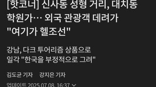 신사동 성형 거리, 대치동 학원가… 외국 관광객 데려가 