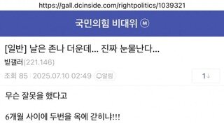 어느 윤 지지자의 한탄