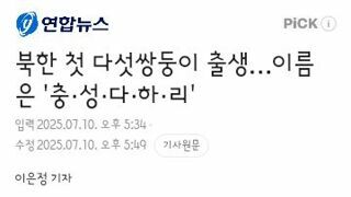 북한에서 태어난 다섯 쌍둥이