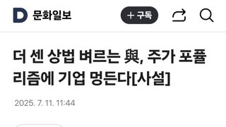 더 센 상법 벼르는 與, 주가 포퓰리즘에 기업 멍든다